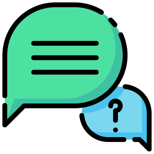 Question and answer Generic color lineal-color icon