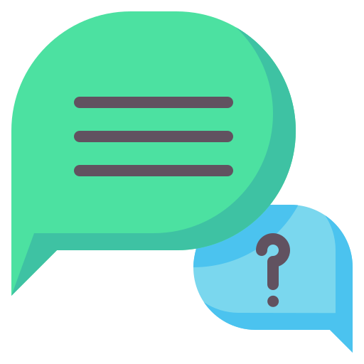 Question and answer Generic color fill icon