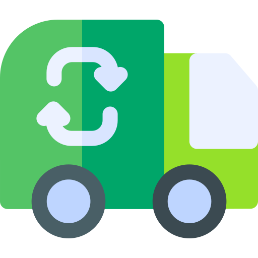 camión de basura Basic Rounded Flat icono
