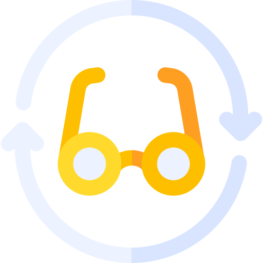 los anteojos Basic Rounded Flat icono