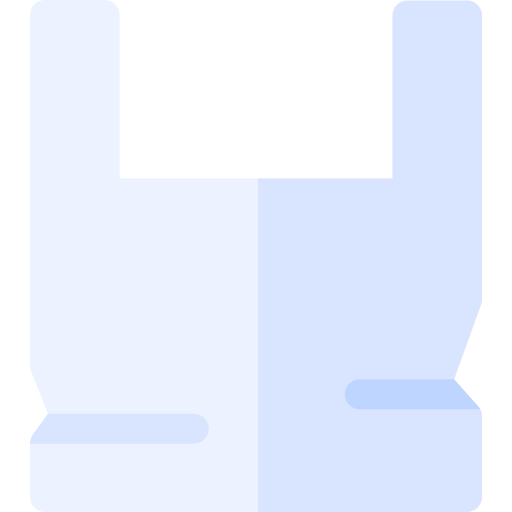 bolsa de plastico Basic Rounded Flat icono