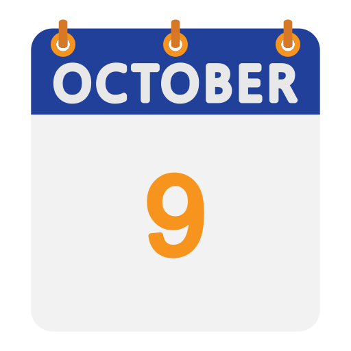 10月 Generic color fill icon