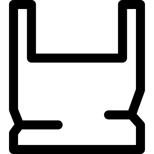 plastikowa torba Basic Rounded Lineal ikona