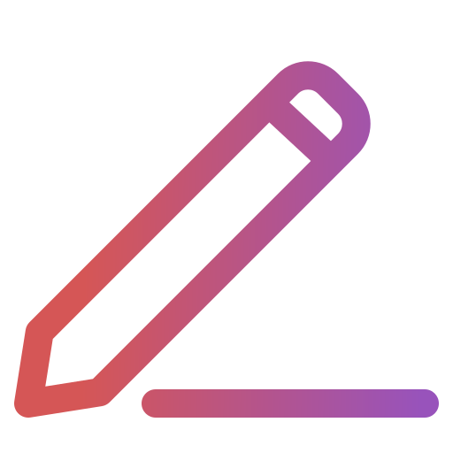 Инструмент для письма Generic gradient outline иконка