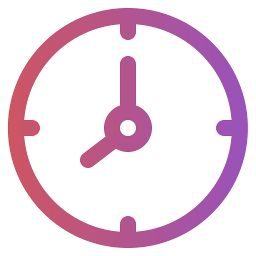 시계 시간 Generic gradient outline icon