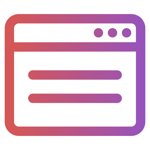 website Generic gradient outline icoon