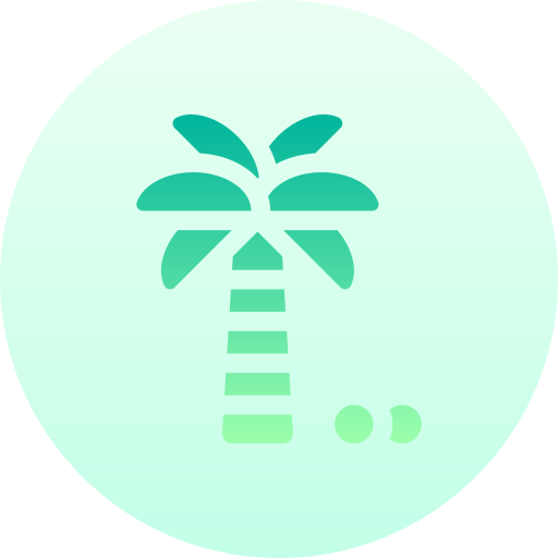 Пальма Basic Gradient Circular иконка