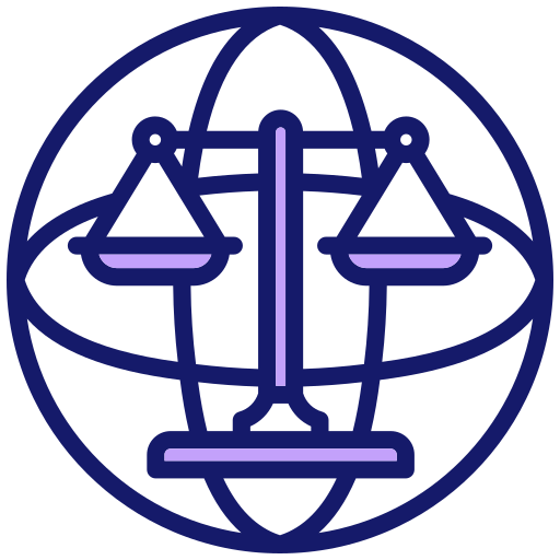 International law Generic gradient lineal-color icon