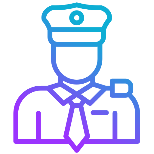 politieagent Generic gradient outline icoon