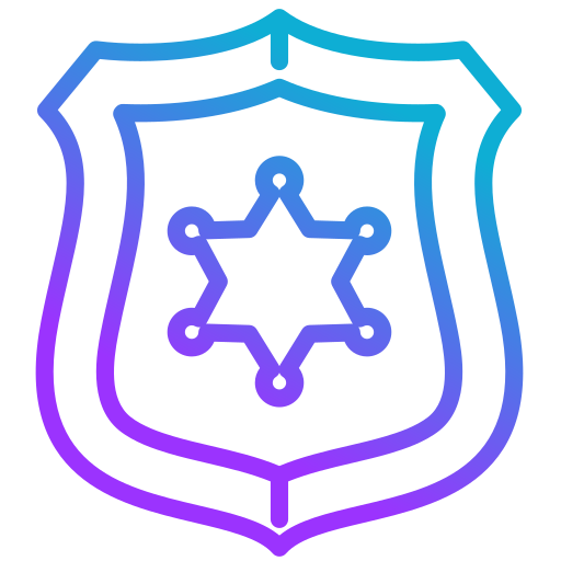 distintivo de polícia Generic gradient outline Ícone