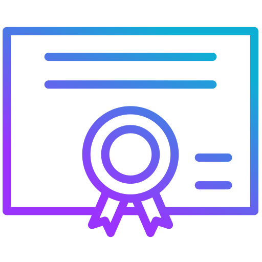 Certificate Generic gradient outline icon