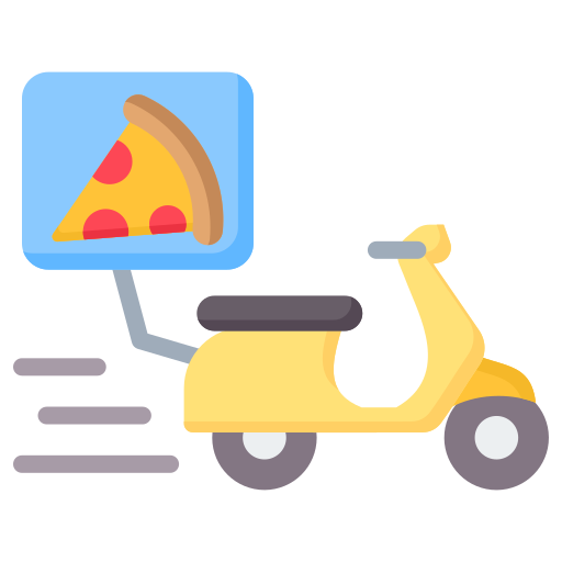 dostawa pizzy Generic color fill ikona