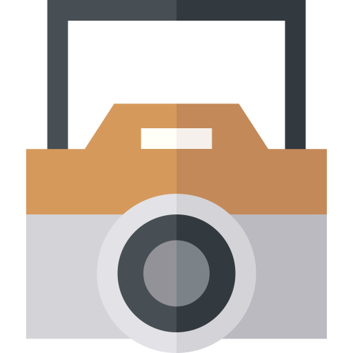 cámara fotográfica Basic Straight Flat icono
