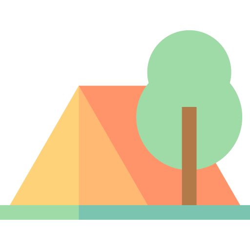 Tent Basic Straight Flat icon