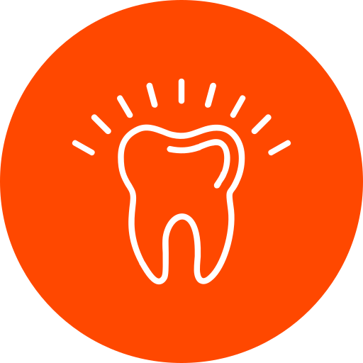 Artificial tooth Generic color fill icon