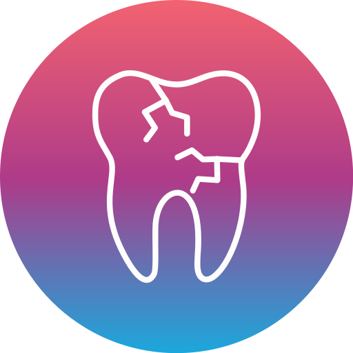 Сломанный зуб Generic gradient fill иконка