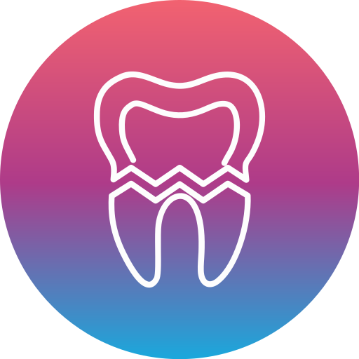 Broken Tooth Generic gradient fill icon