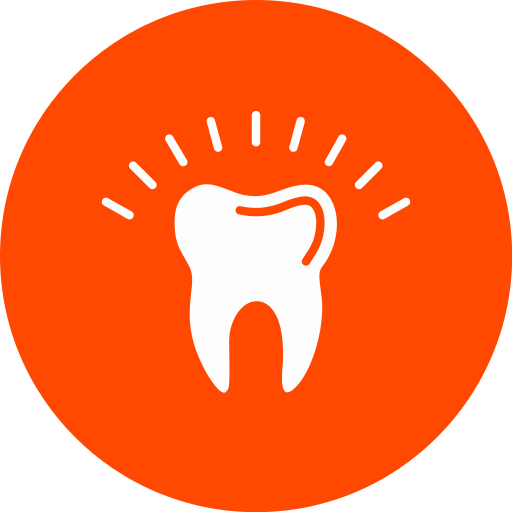 Artificial tooth Generic color fill icon
