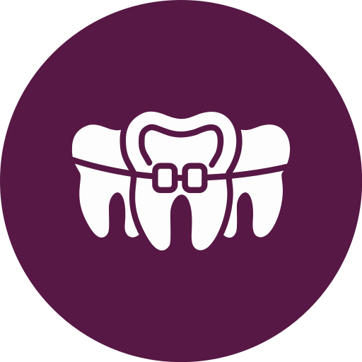 aparat ortodontyczny Generic color fill ikona