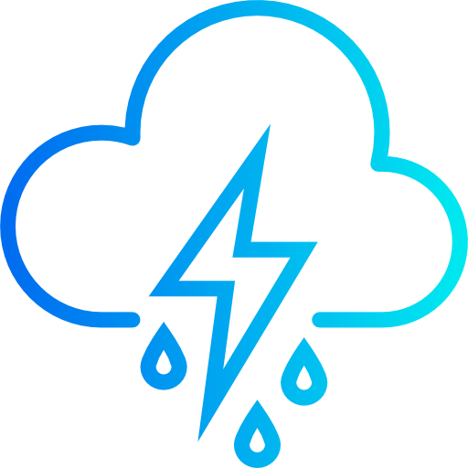 tormenta srip Gradient icono