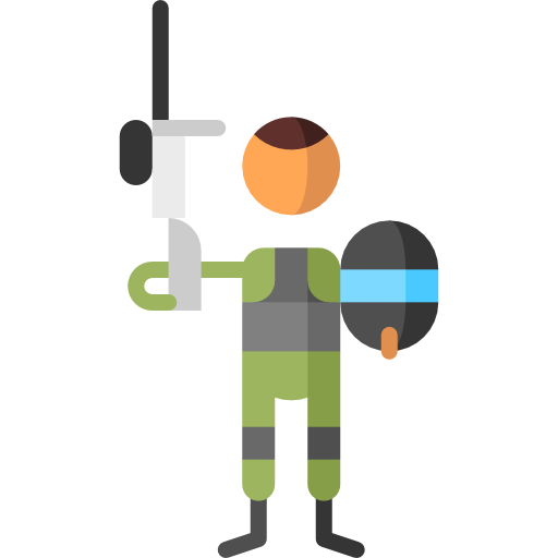 Paintball Puppet Characters Flat icon