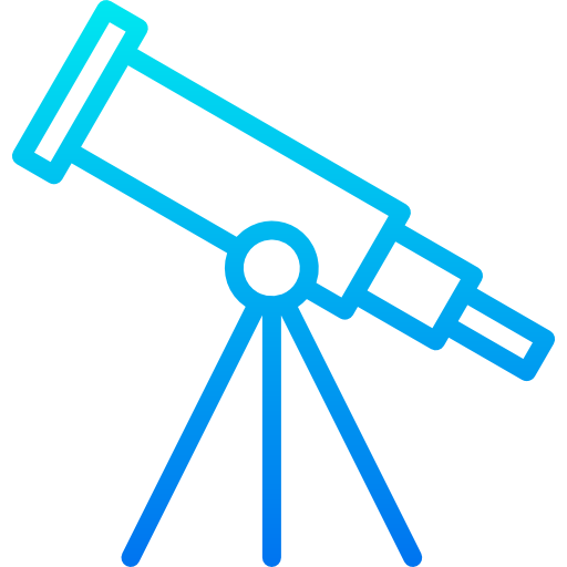 telescópio srip Gradient Ícone
