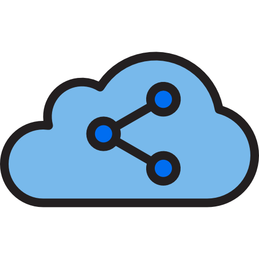 cloud computing srip Lineal Color icon