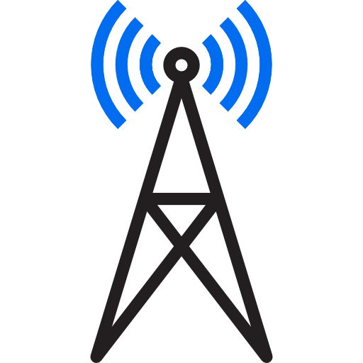 torre de señal srip Lineal Color icono