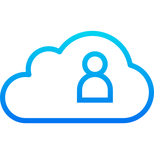 chmura obliczeniowa srip Gradient ikona