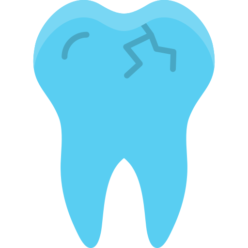 dente rotto Generic color fill icona