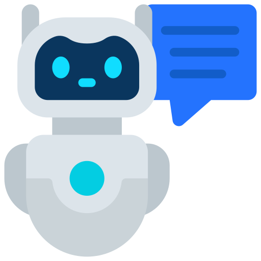 Chat Bot Juicy Fish Flat icon