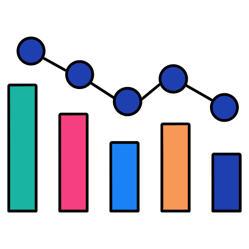 wykres biznesowy Generic color lineal-color ikona