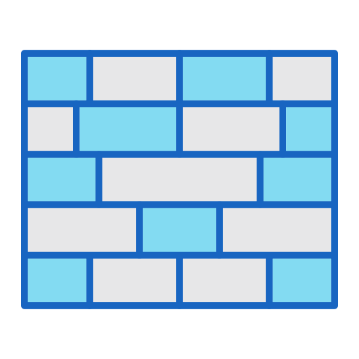 muro di mattoni Generic color lineal-color icona