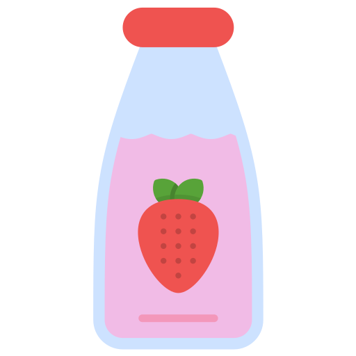 mleko truskawkowe Generic color fill ikona