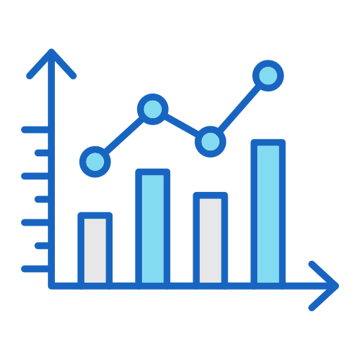 Line chart Generic color lineal-color icon