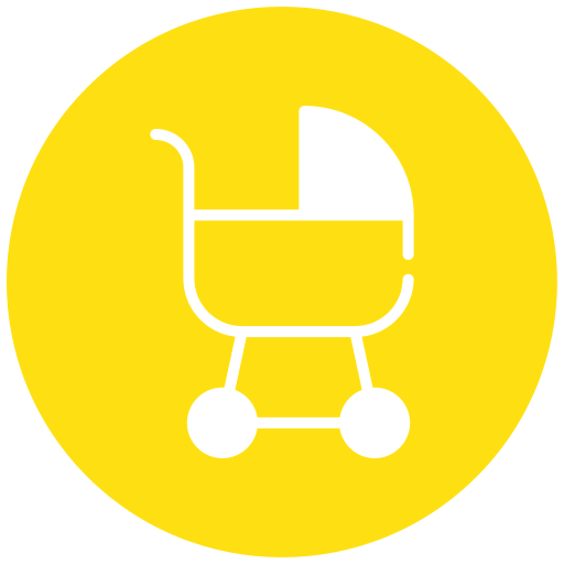 wózki dla dzieci Generic color fill ikona