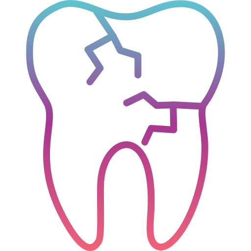 diente quebrado Generic gradient outline icono