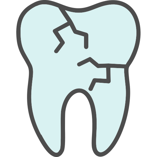 dente rotto Generic color lineal-color icona