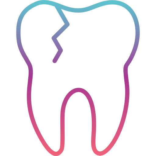 Сломанный зуб Generic gradient outline иконка