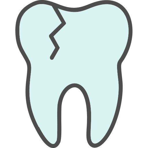 Broken Tooth Generic color lineal-color icon