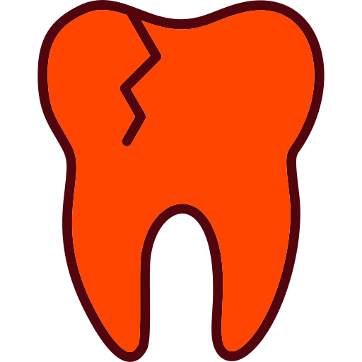 부러진 이빨 Generic color lineal-color icon