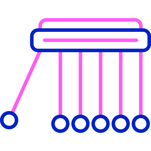 Newtons cradle Generic color outline icon