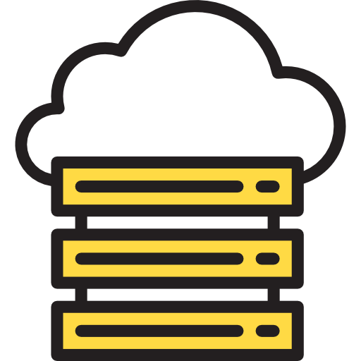 Cloud storage srip Lineal Color icon