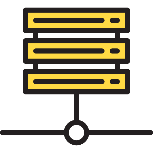 servidor srip Lineal Color icono