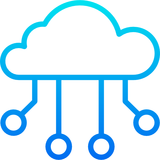 Cloud computing srip Gradient icon