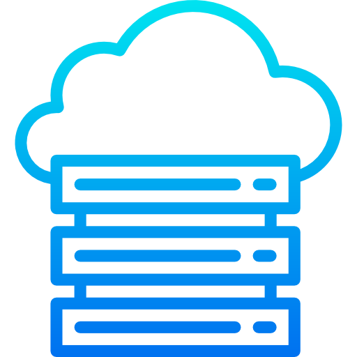 Cloud storage srip Gradient icon
