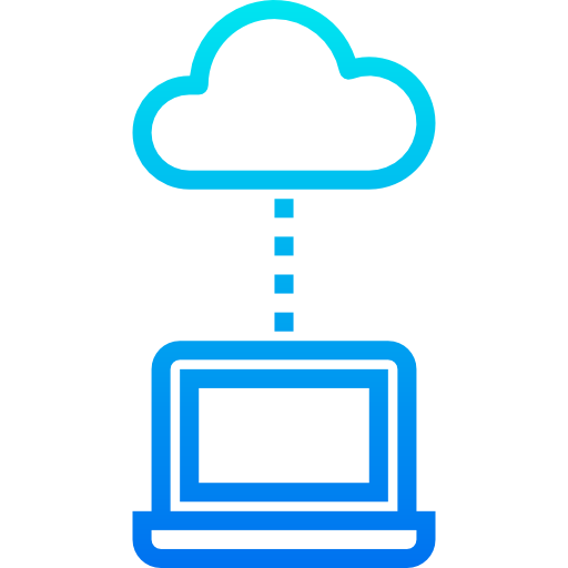 cloud computing srip Gradient icona