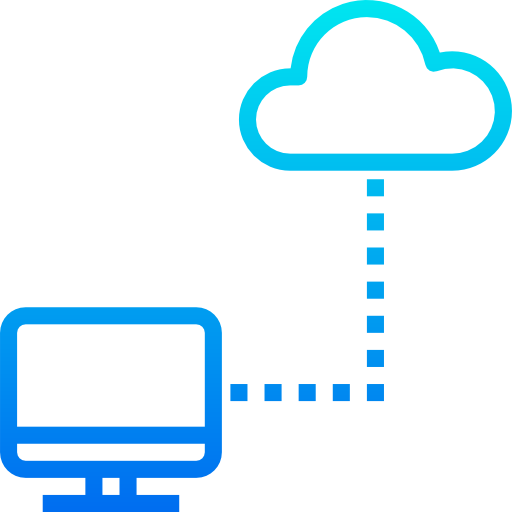 Cloud network srip Gradient icon