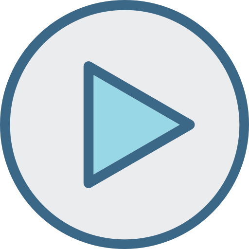 botón de play Octopocto Lineal Color icono