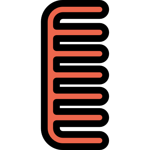 grzebień Kiranshastry Lineal Color Orange ikona